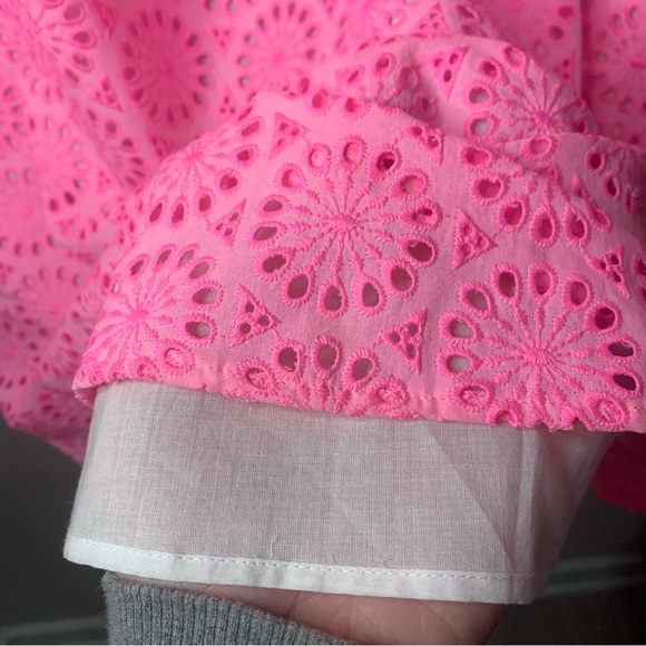 Lilly Pulitzer | Prosecco Pink neon geo eyelet shift dress - Picture 10 of 14